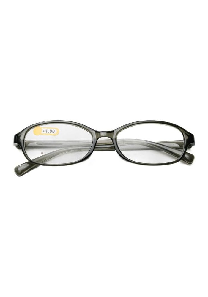 Daiso Oval Reading Glasses - Plus 1.0 Magnification - Assorted Black - Image 1
